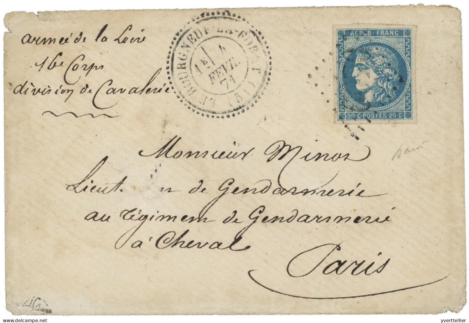 FRANCE : N°46A Obl. Sur Lettre - Other & Unclassified