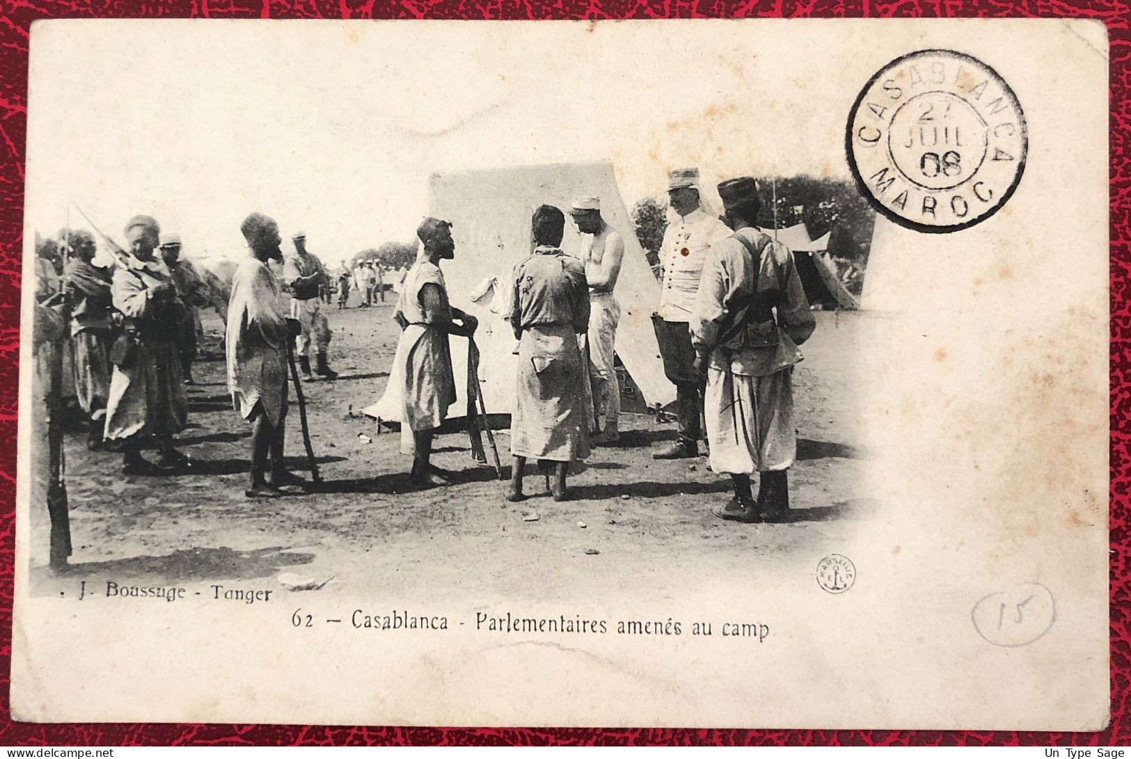 Maroc Divers Sur CPA, TAD Casablanca 27.7.1908 - (B536) - Covers & Documents