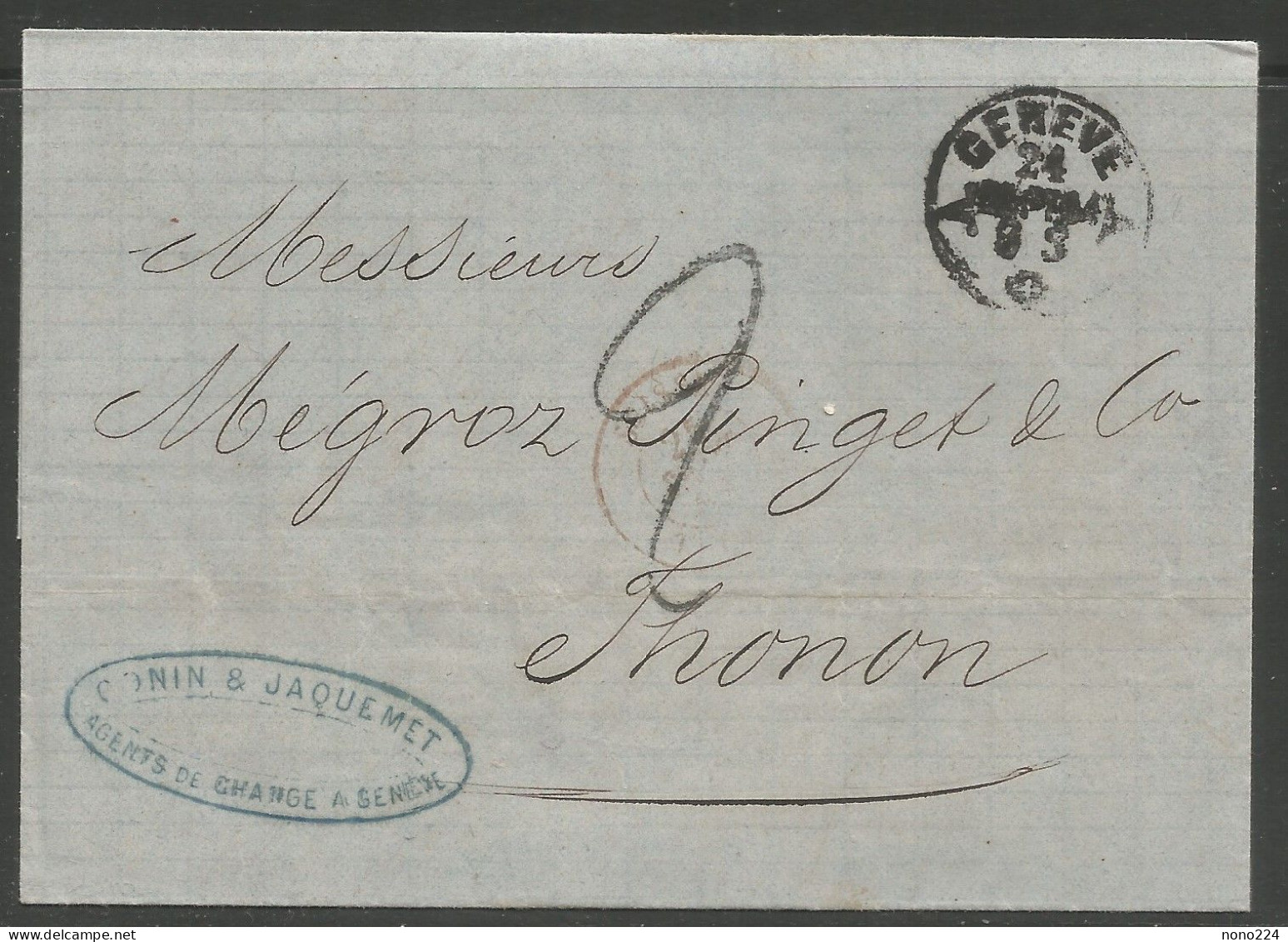 Lettre De 1864 ( Genève ) - ...-1845 Prephilately