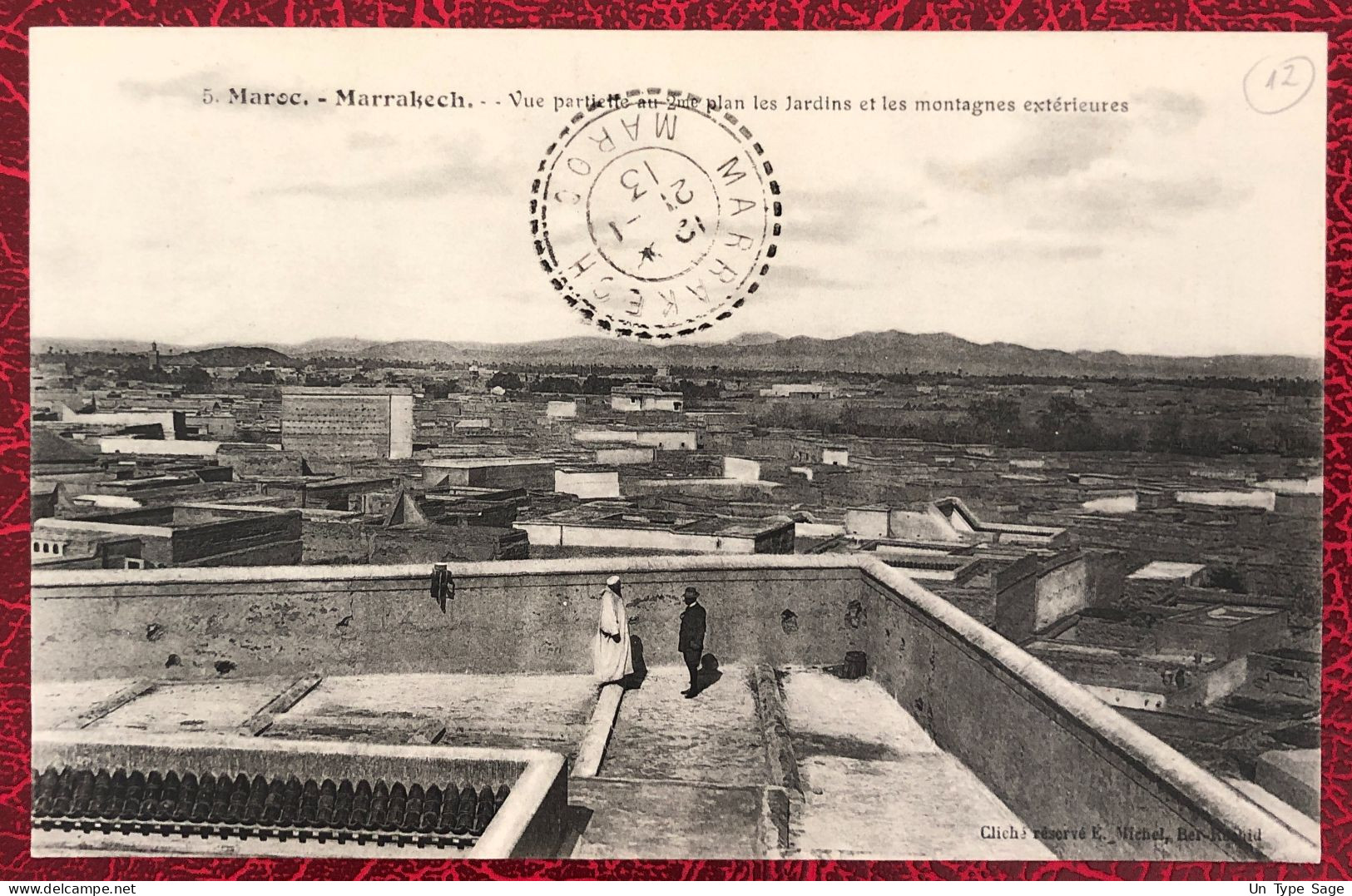 Maroc Divers Sur CPA, TAD Marrakech 21.1.1913 - (B582) - Covers & Documents