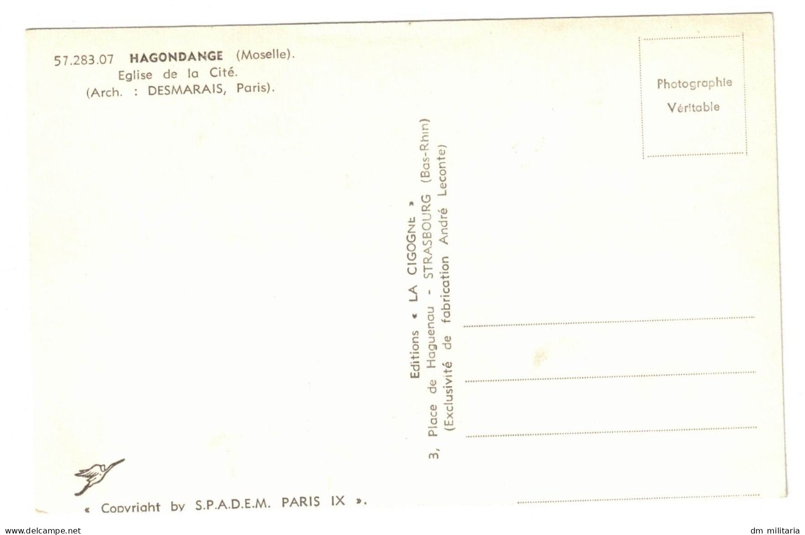 57 - CP : HAGONDANGE - ÉGLISE DE LA CITÉ - MOSELLE - Hagondange