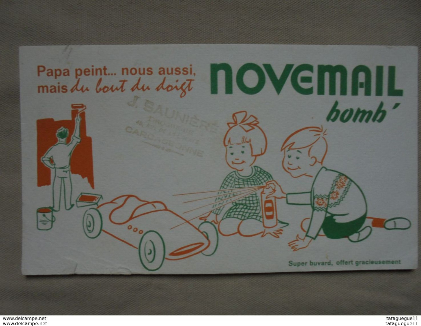 Ancien - Buvard Publicitaire " NOVEMAIL Bomb' " - Paints