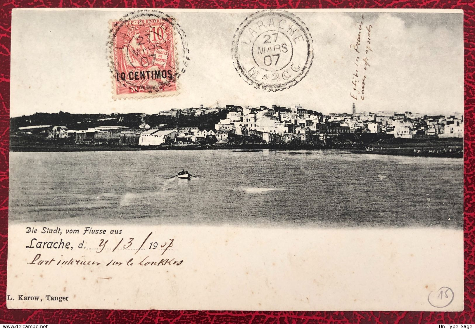 Maroc Divers Sur CPA, TAD Larache 27.3.1907 - (B604) - Covers & Documents