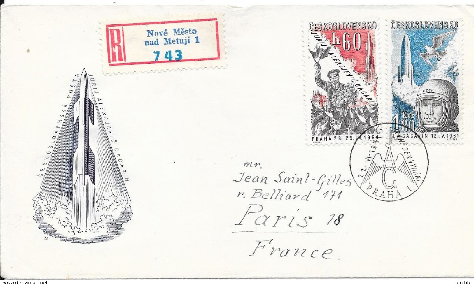 Sur Lettre Recommandée  PRAHA  22-6-1961 - Covers & Documents