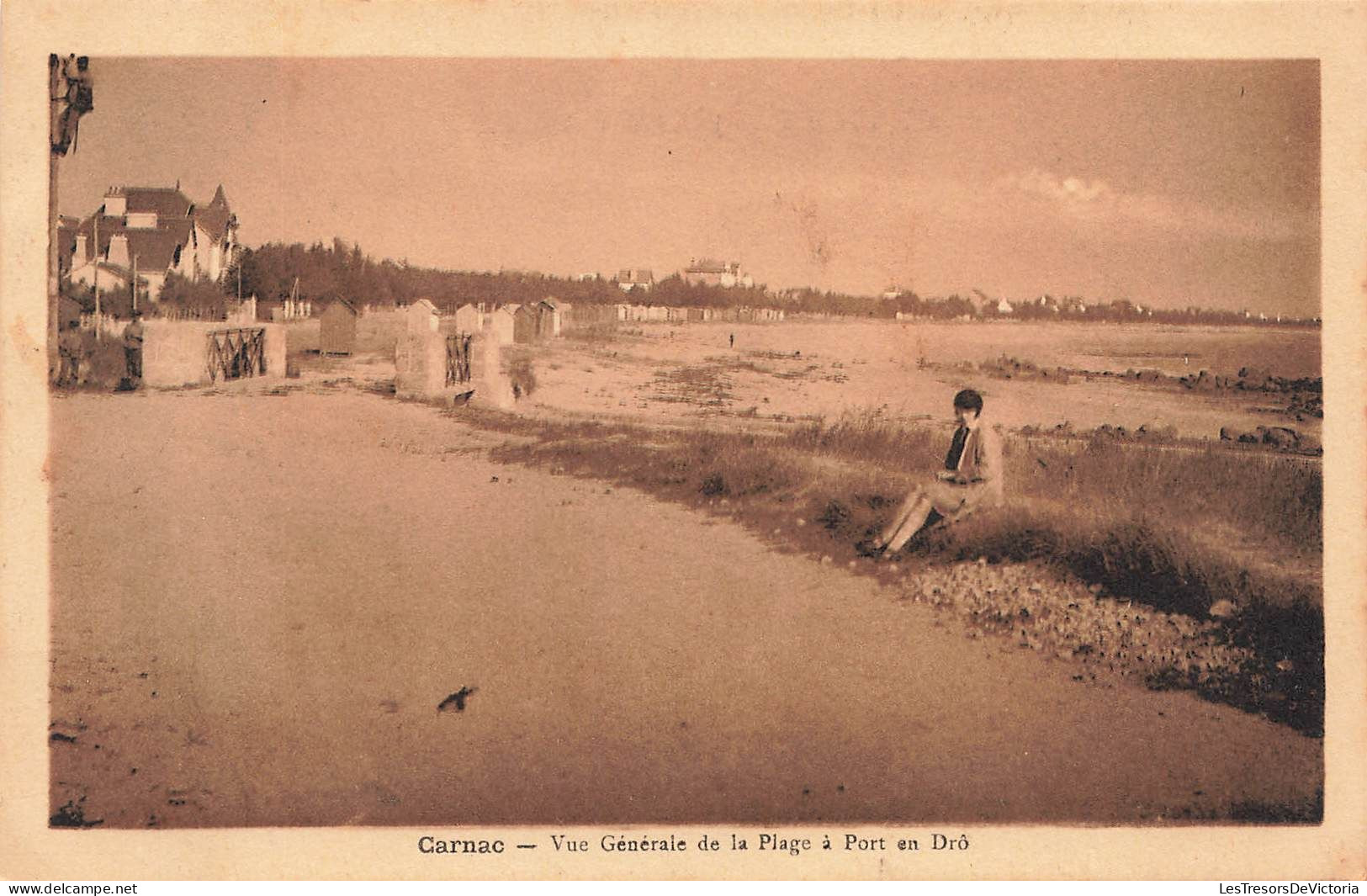 FRANCE - Carnac - Vue Générale De La Plage à Port En Drô - Carte Postale Ancienne - Carnac