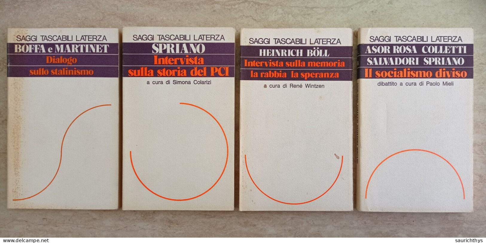 4 Tascabili Laterza Socialismo Comunismo Stalinismo Paolo Spriano PCI Appartenuto A Ministro Del Governo Dini - Society, Politics & Economy