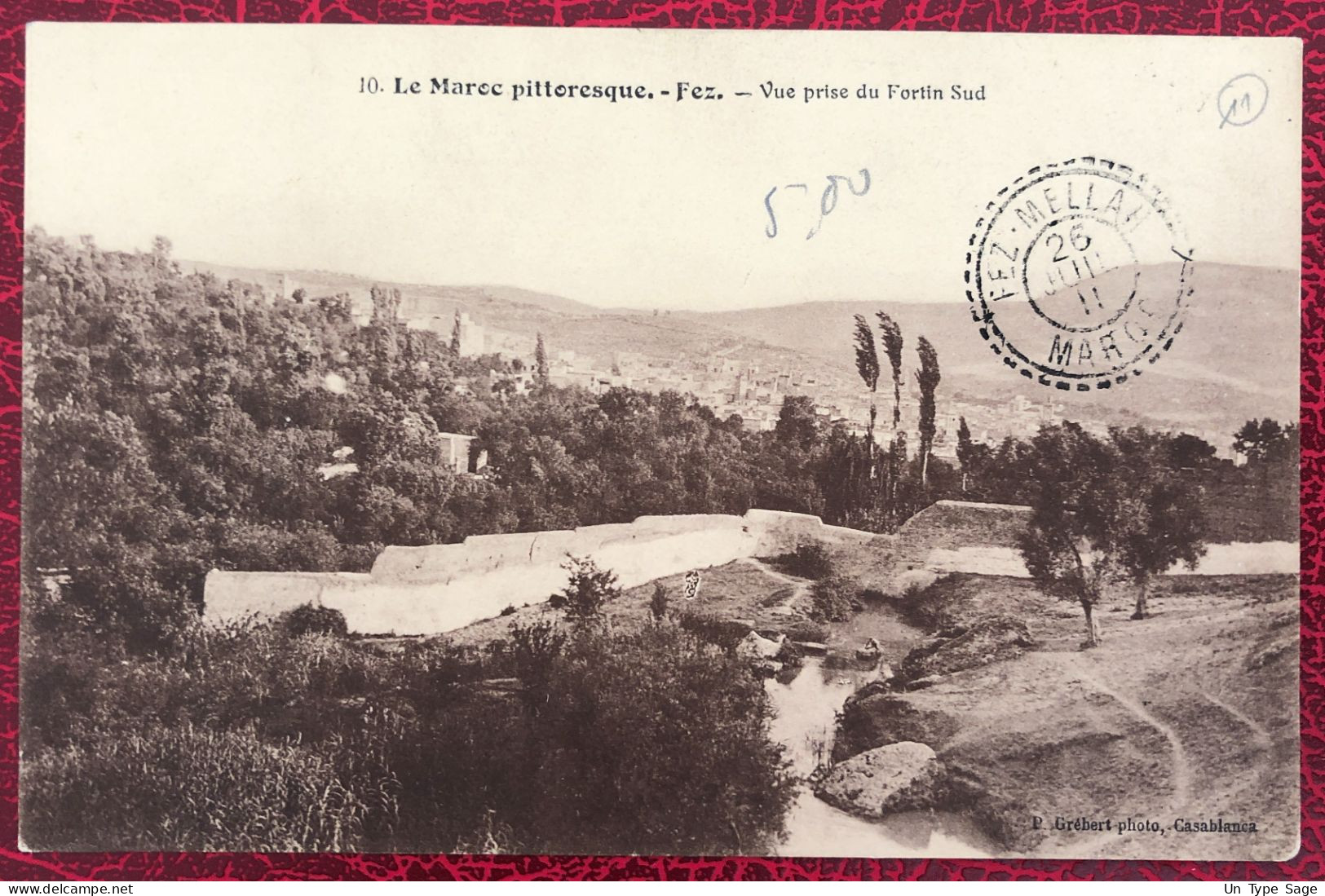 Maroc Divers Sur CPA, TAD Fez-Mellah 26.7.1911 - (B626) - Covers & Documents