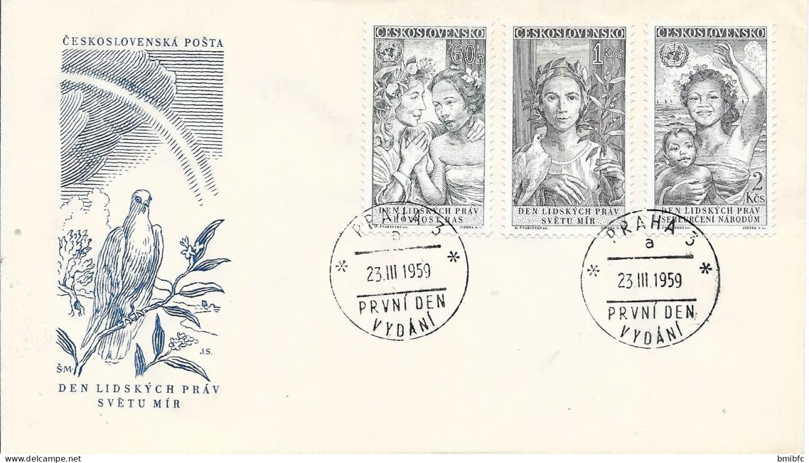 CESKOSLOVENSKO - Sur Lettre 23-III-1959 - Cartas & Documentos