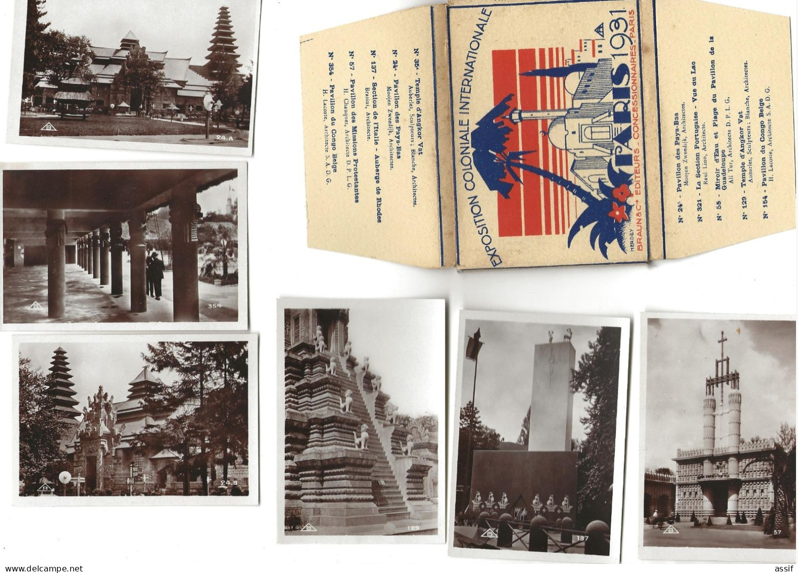 Exposition Coloniale Internationale Paris 1931 - 8 Pochettes  X 10 Photos = 80 Doc. ( Série  Braun & Cie ) - Ohne Zuordnung