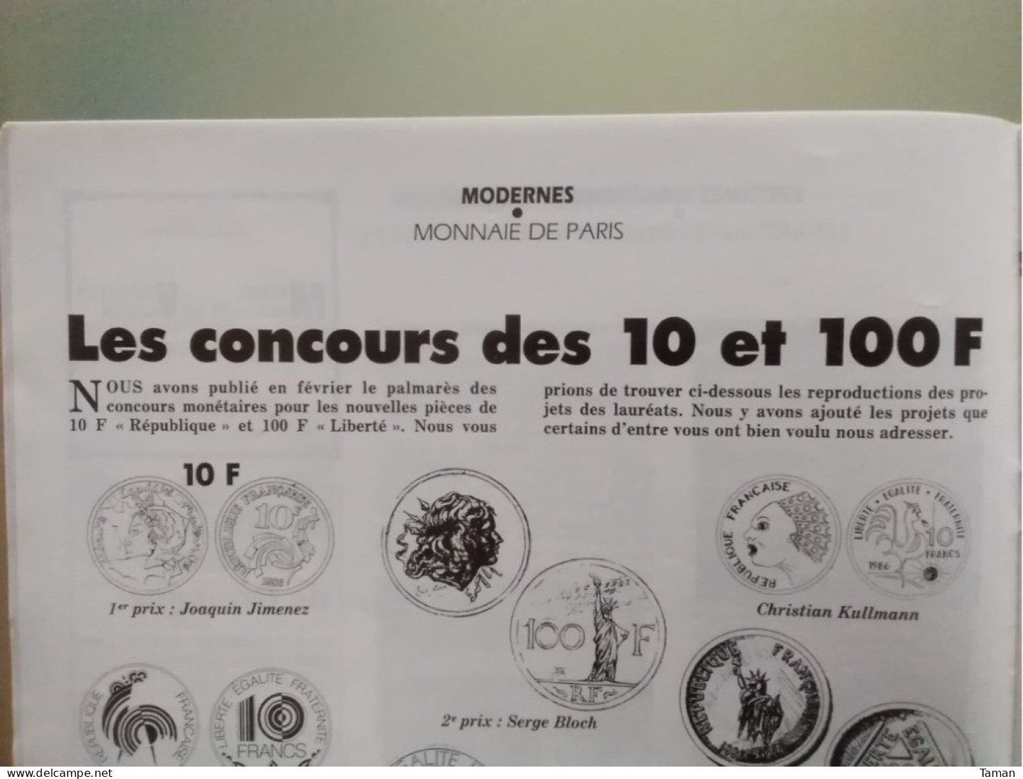 Numismatique & Change - Monnaies Du Pacifique - Les Concours 10 Et 100 F - Contremarque - La Taille Du Boulanger - French