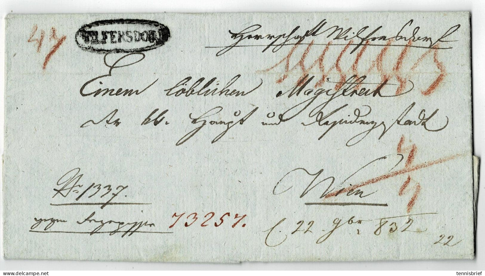 1832, " WILFERSDORF "  - Nieder Österreich -, # A 7819 - ...-1850 Préphilatélie