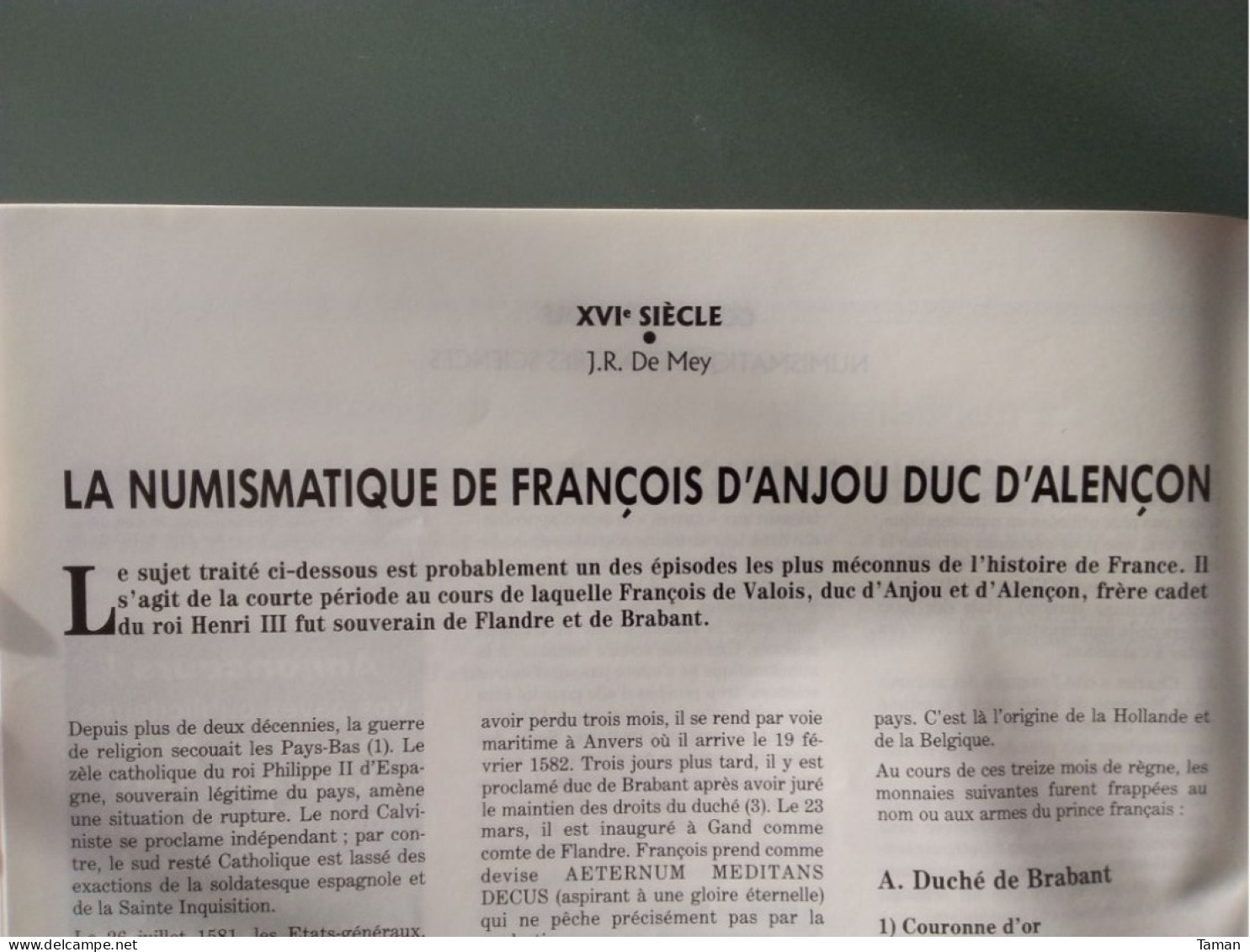 Numismatique & Change - François D'Anjou - L'histoire De L'écu - RDA - French