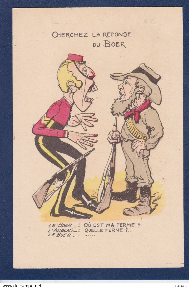 CPA Angleterre Boers Satirique Caricature Guerre War Non Circulé - Other & Unclassified
