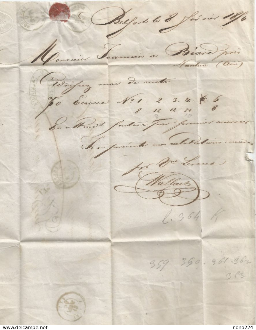 Lettre De 1854 ( Belfort ) - Unclassified