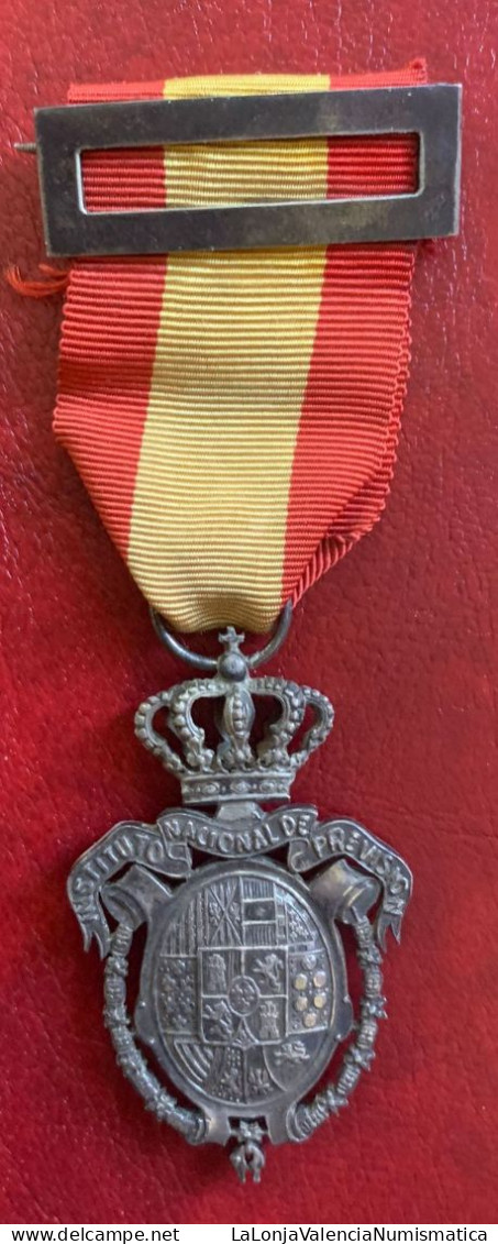 España Medalla Alfonso XIII Instituto Nacional De Previsión 1908 PG 787a - Autres & Non Classés