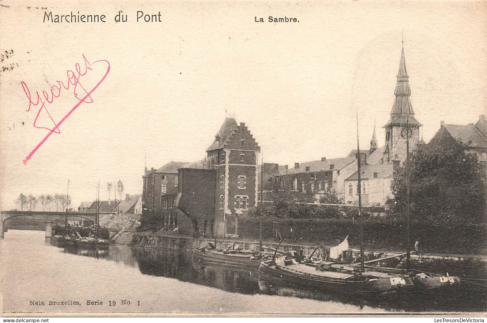 BELGIQUE - Charleroi -Marchienne Du Pont - Les Bords De La Sambre - Carte Postale Ancienne - Charleroi