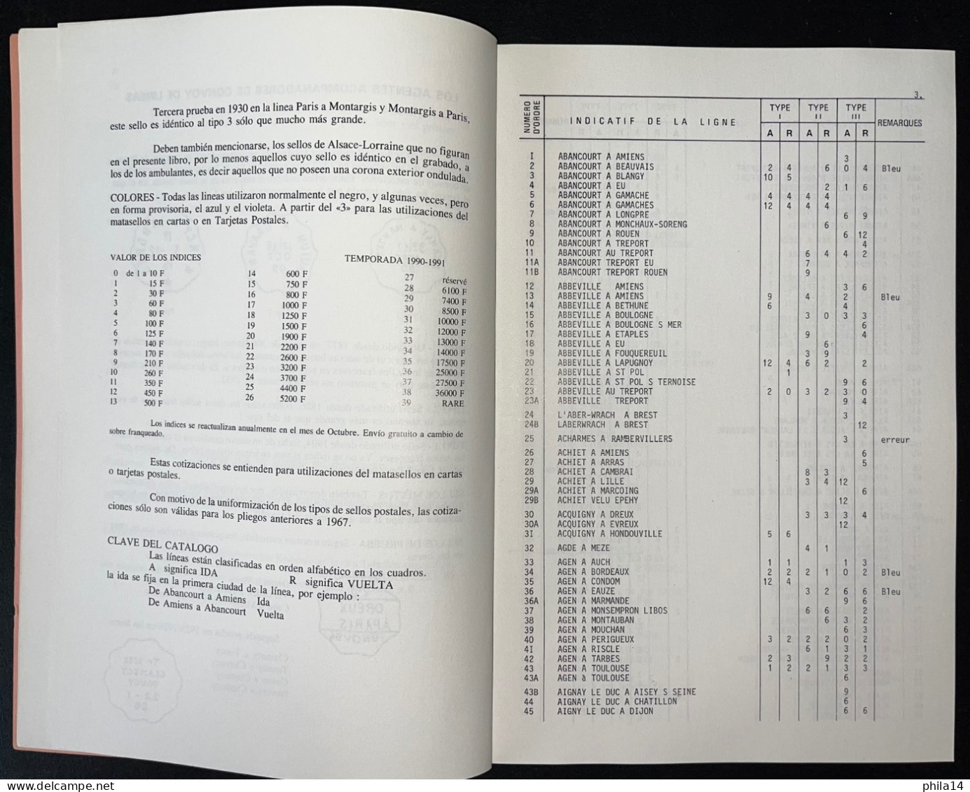 CATALOGUE DES CACHETS COURRIERS CONVOYEURS LIGNES 1877-1966 POTHION LA POSTE AUX LETTRES 1990 - Francia