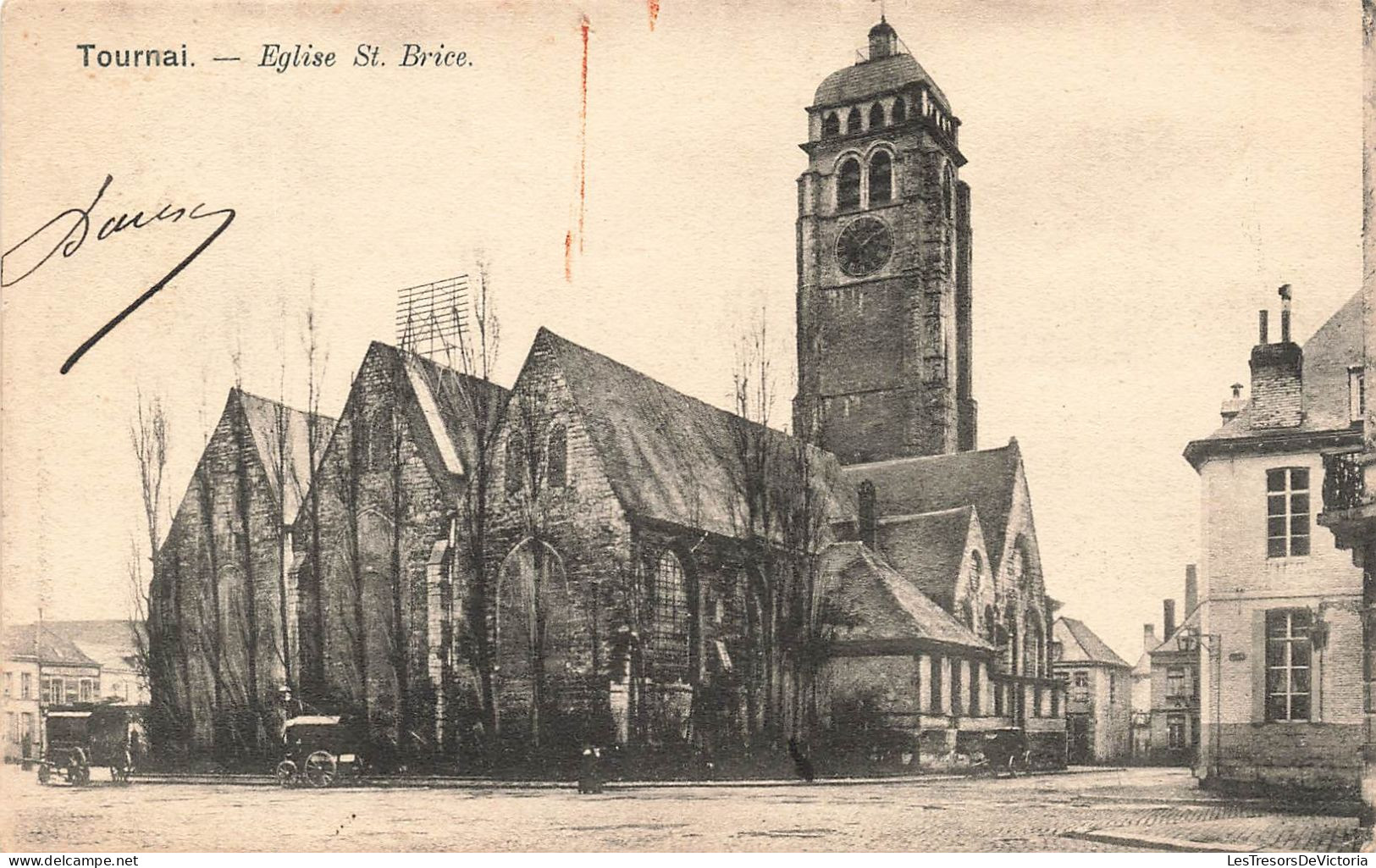 BELGIQUE - Tournai - L'Eglise Saint Brice - Carte Postale Ancienne - Tournai