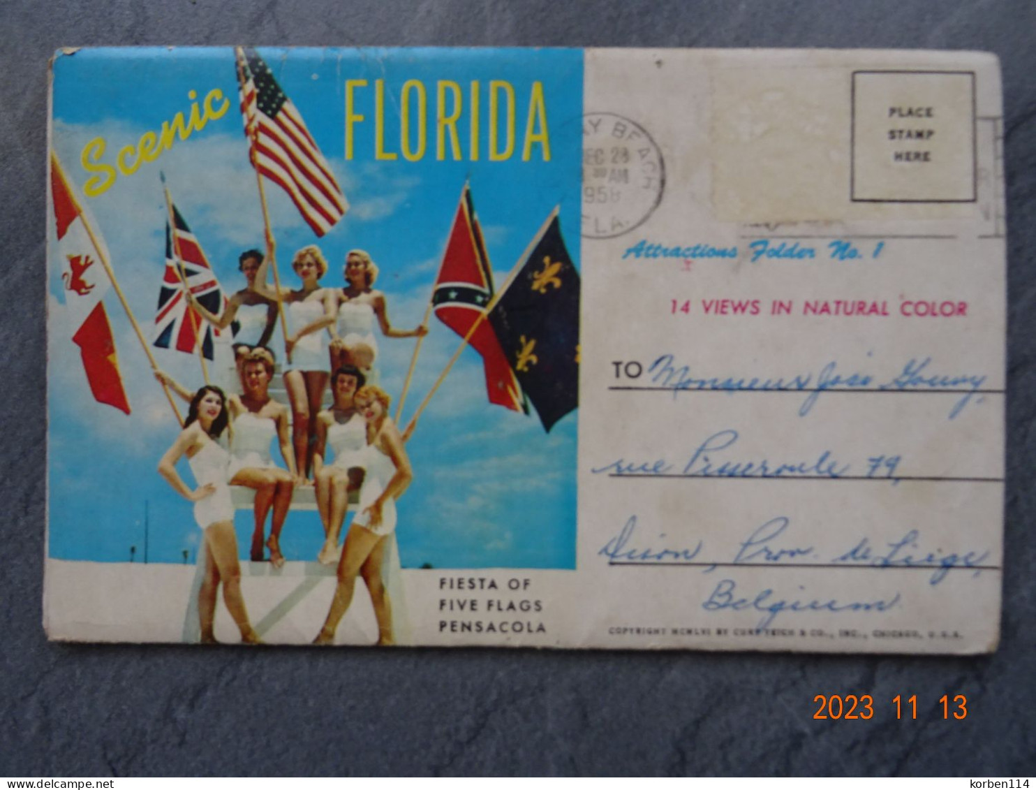 SCENIC FLORIDA  OUD BOEKJE  AFGESTEMPELD IN 1958  15,5   X  10,00  CM - Pensacola