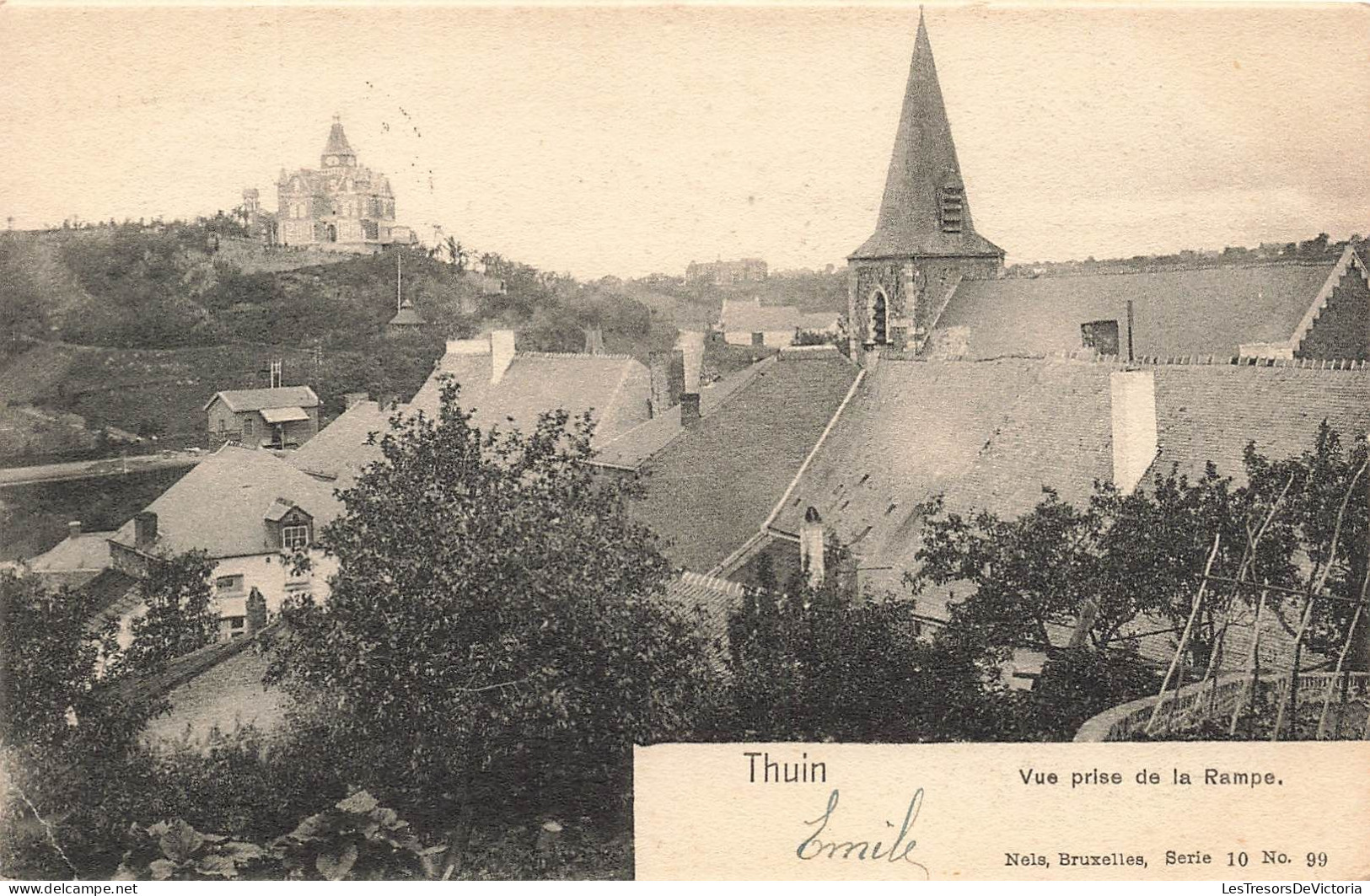 BELGIQUE - Thuin - Vue Prise De La Rampe - Carte Postale Ancienne - Thuin