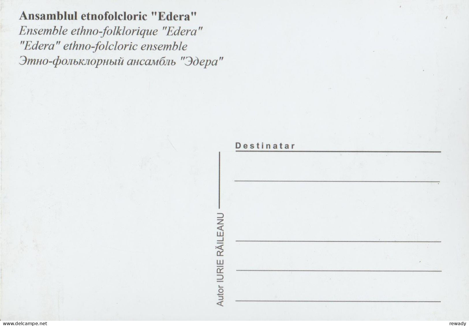 R. Moldova - Ansamblul Etnofolcloric Edera - Edera Ethno-folcloric Ensemble - Etnografie - Moldavia