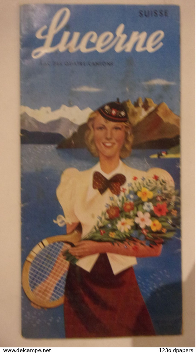 SUISSE Switzerland  1938 Brochure LUCERNE ILLUSTRE HERBERT LEURIN HOTEL PLAGE ... - Toeristische Brochures
