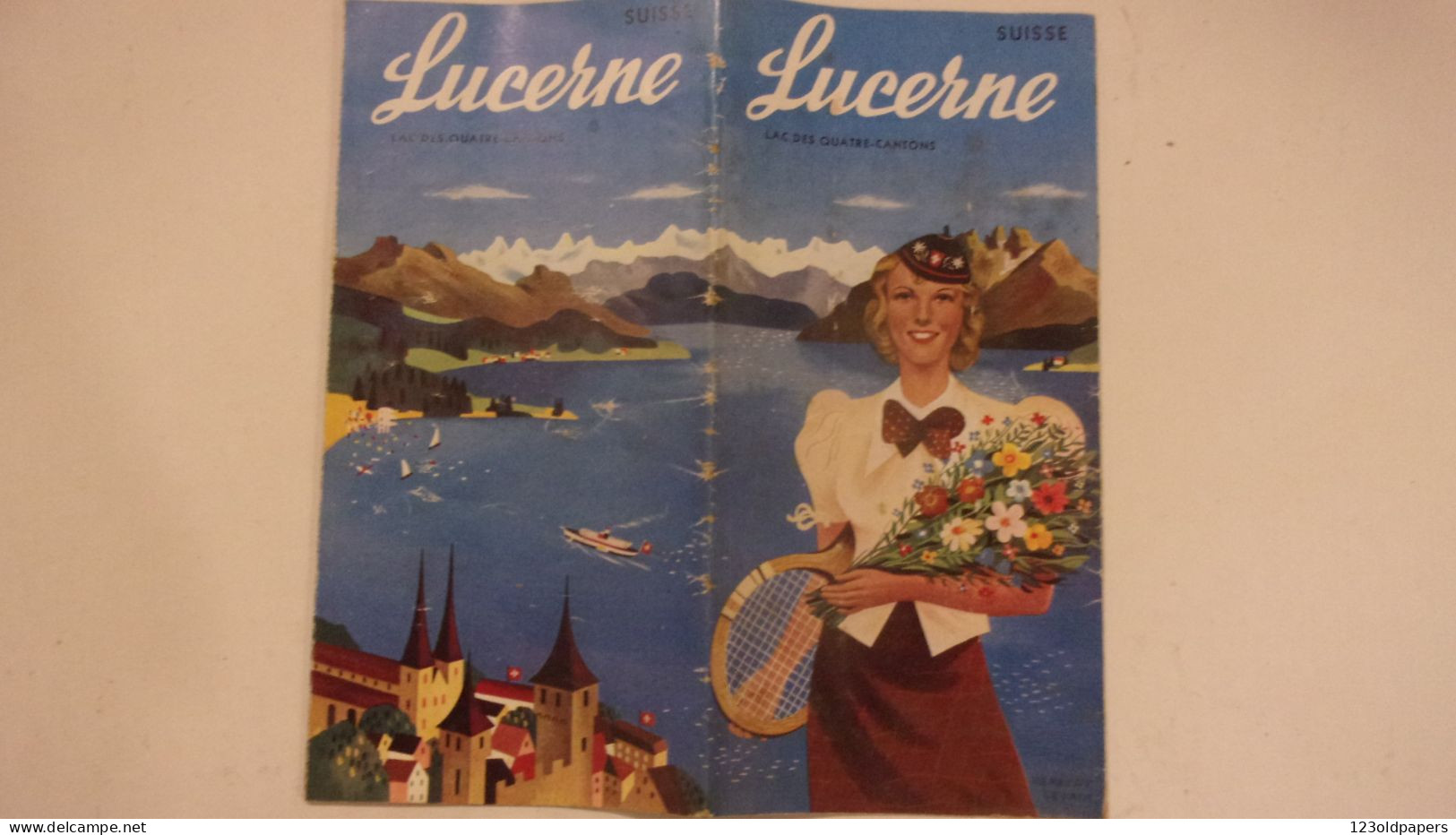 SUISSE Switzerland  1938 Brochure LUCERNE ILLUSTRE HERBERT LEURIN HOTEL PLAGE ... - Reiseprospekte
