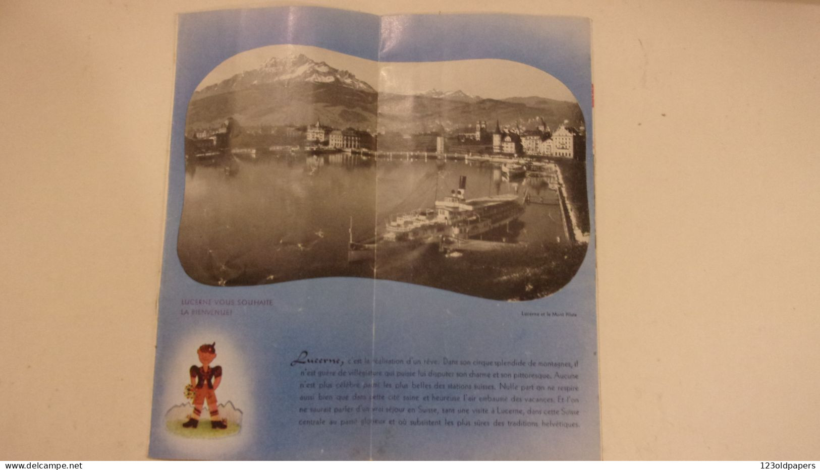 SUISSE Switzerland  1938 Brochure LUCERNE ILLUSTRE HERBERT LEURIN HOTEL PLAGE ... - Dépliants Touristiques