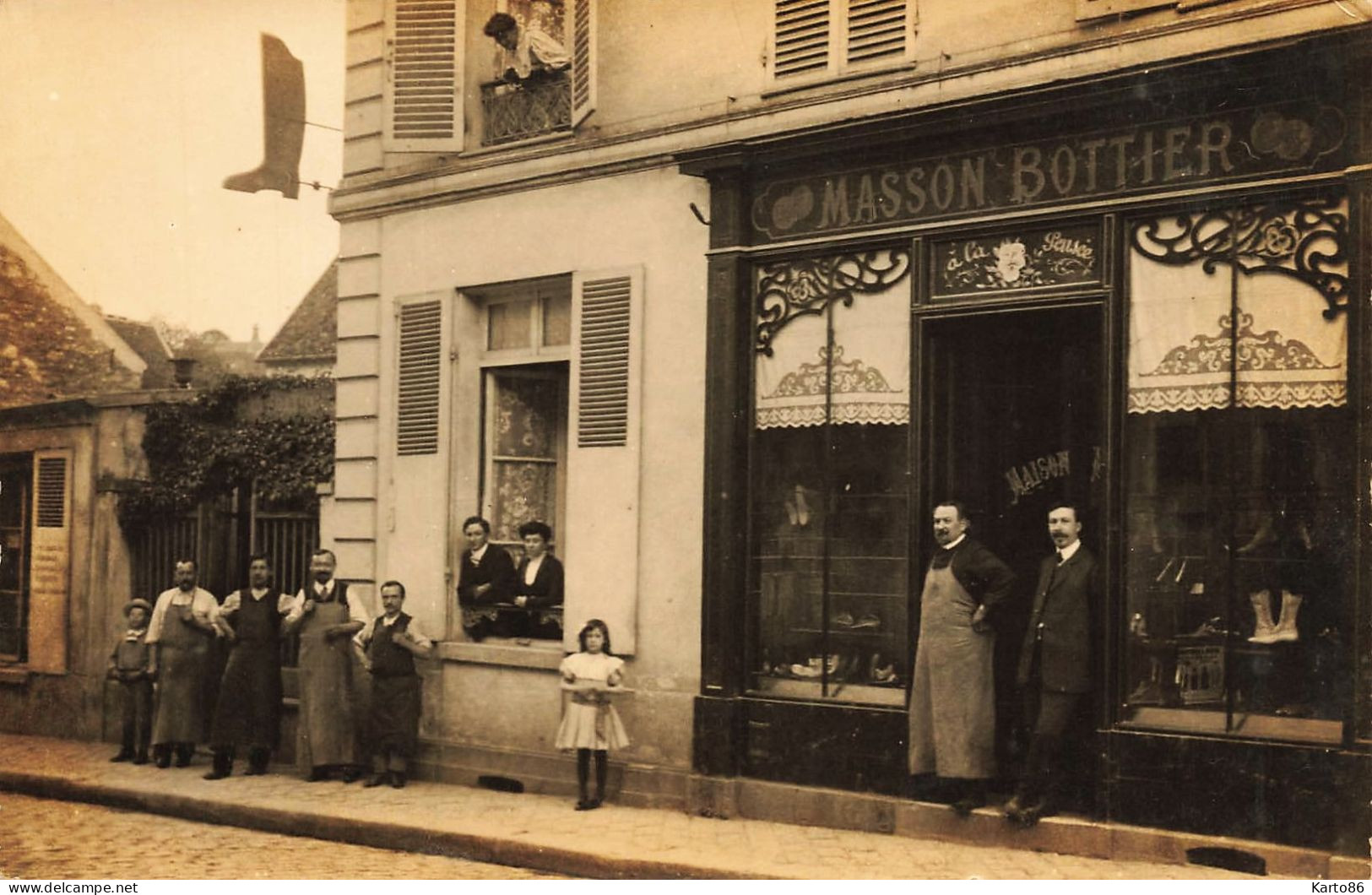 Loudes * Carte Photo * Devanture MASSON BOTTIER A La Pensée * Commerce Magasin Chaussures - Loudes