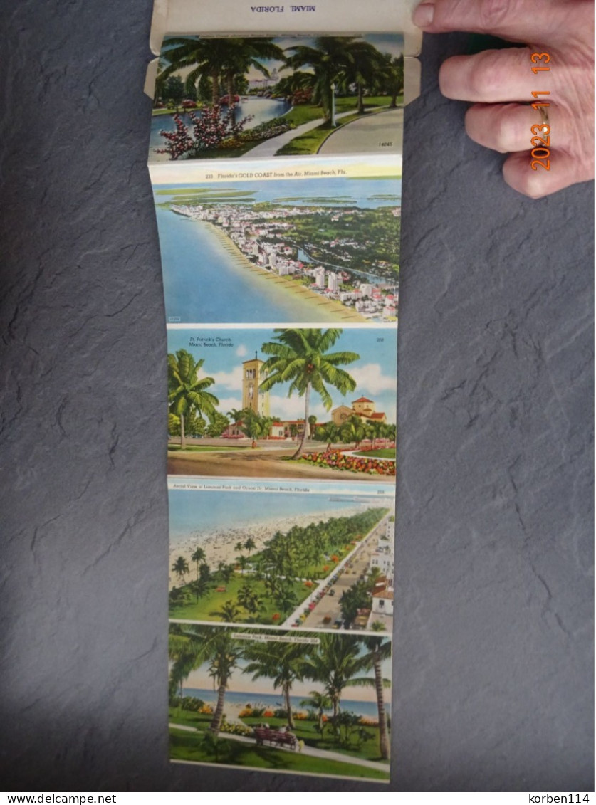 SOUVENIR OF MIAMI AND MIAMI BEACH OUD BOEKJE  15,5   X  10,50  CM - Miami