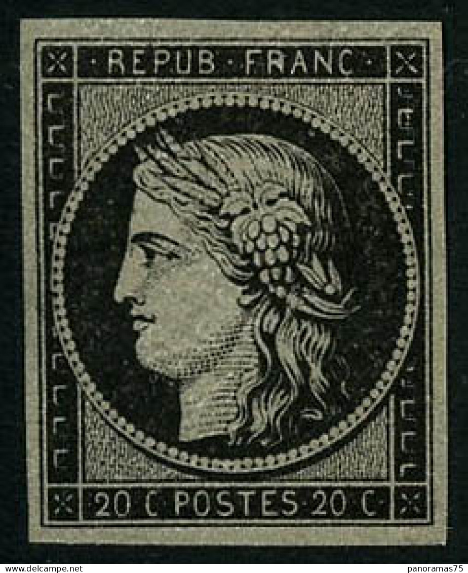 * N°3f 20c Noir  Réimp - TB - 1849-1850 Cérès