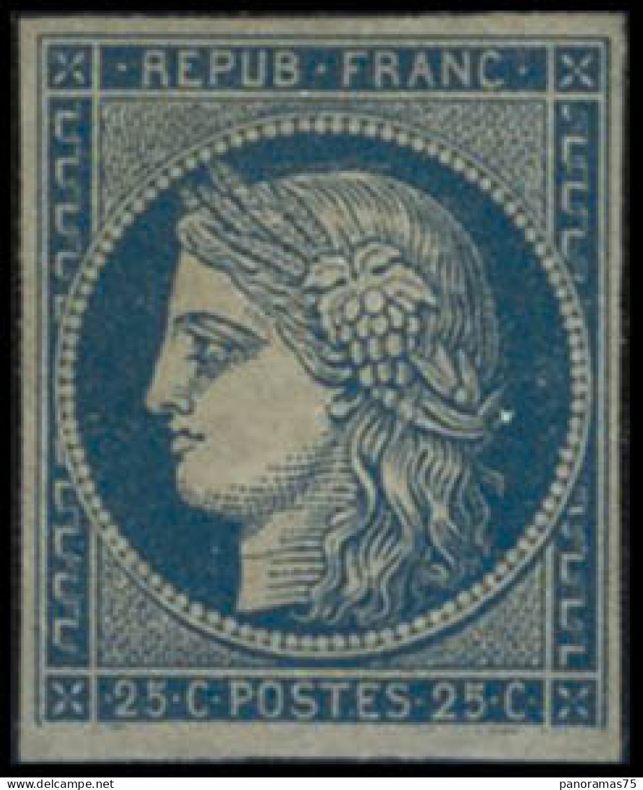 * N°4 25c Bleu, Signé Calves - TB - 1849-1850 Ceres