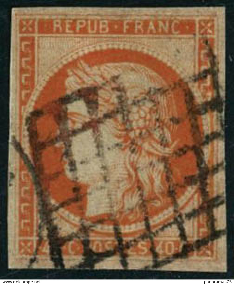 Obl. N°5 40c Orange - TB - 1849-1850 Ceres