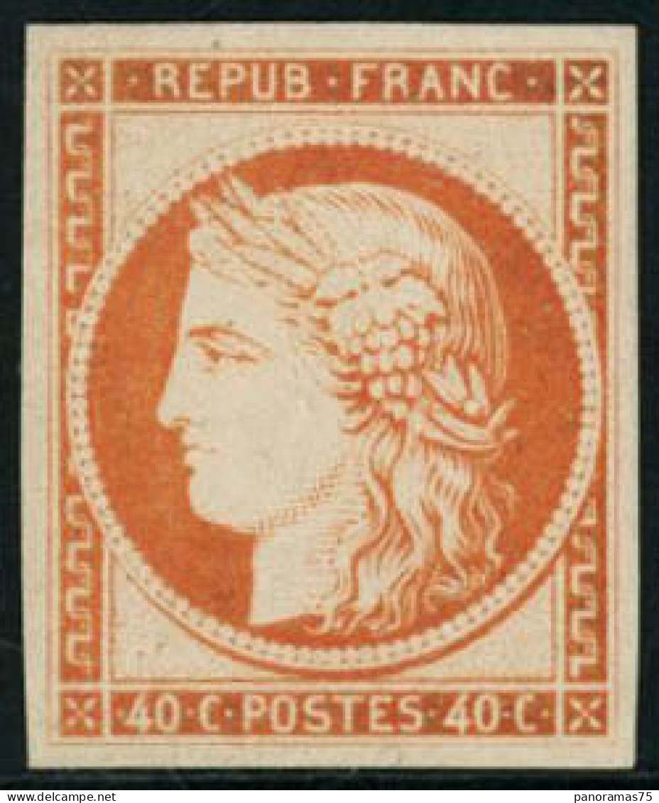 ** N°5g 40c Orange, Réimp - TB - 1849-1850 Ceres