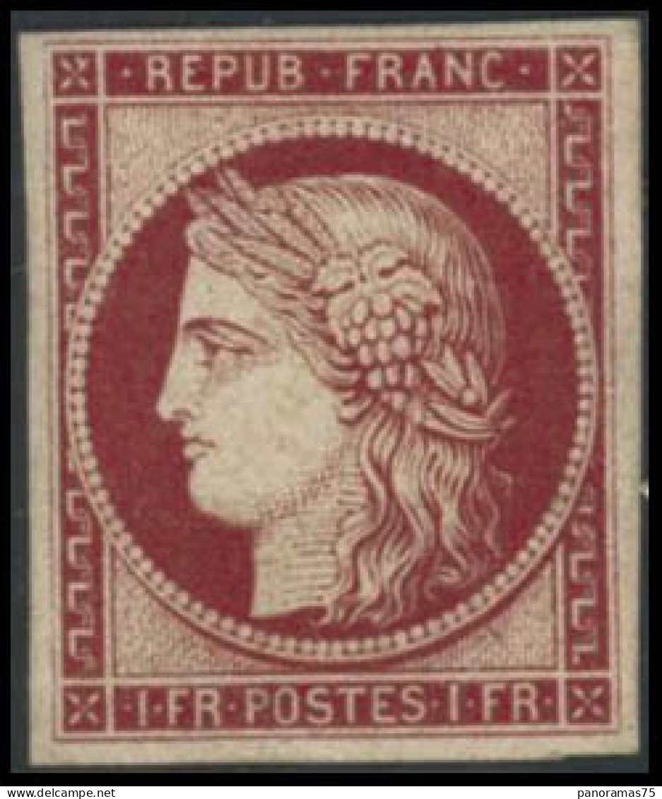 ** N°6F 1F Carmin, Réimp  - TB - 1849-1850 Ceres