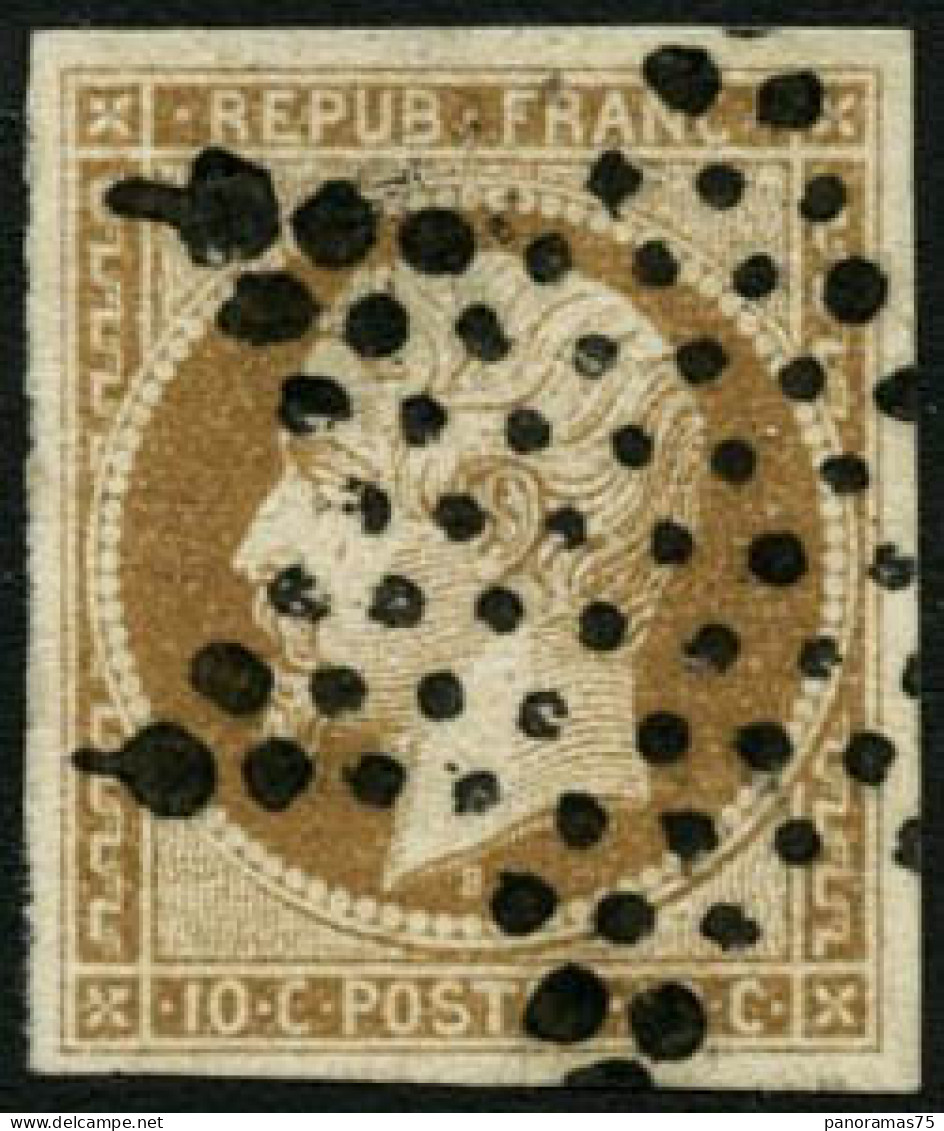 Obl. N°9 10c Bistre - TB - 1852 Louis-Napoléon