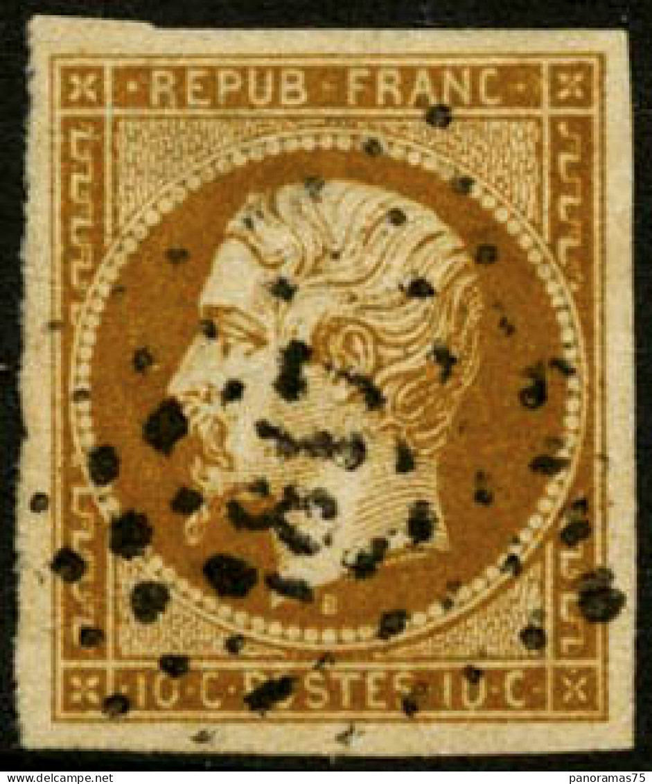 Obl. N°9a 10c Bistre-brun - TB - 1852 Louis-Napoleon