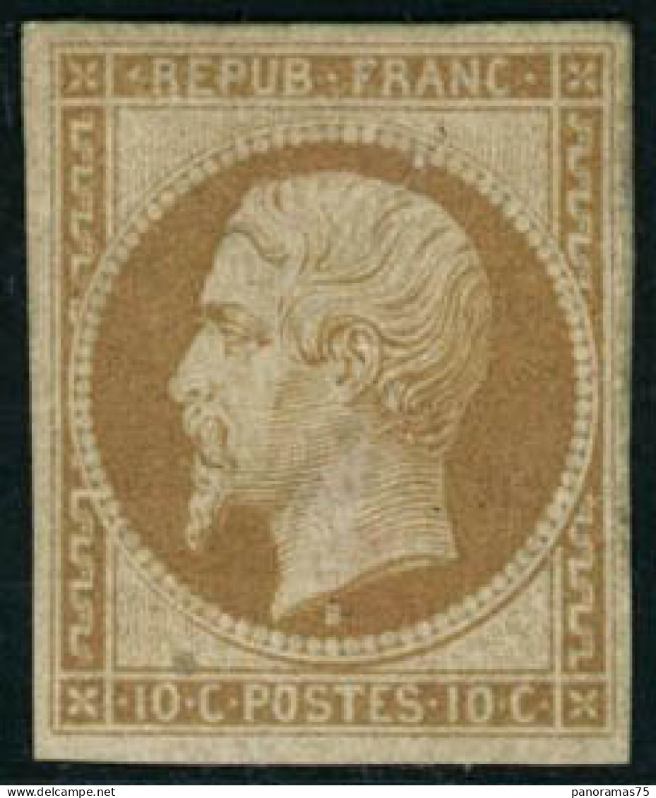 ** N°9e 10c Bistre, Réimp - TB - 1852 Luigi-Napoleone