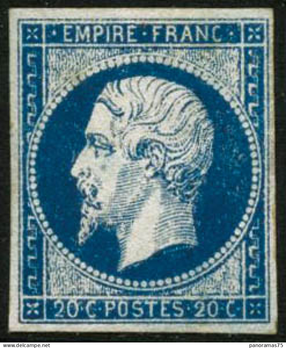 ** N°14Aa 20c Bleu Foncé, Type I - TB - 1853-1860 Napoleon III