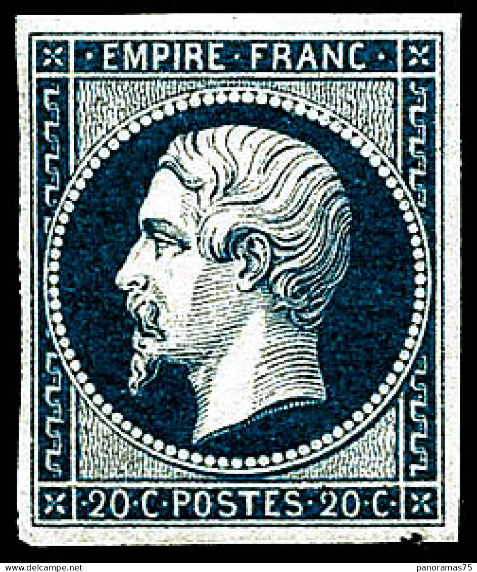 ** N°14Af 20c Bleu Laiteux - TB - 1853-1860 Napoleon III