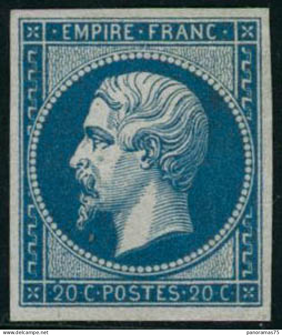 ** N°14B 20c Bleu Type II - TB - 1853-1860 Napoléon III