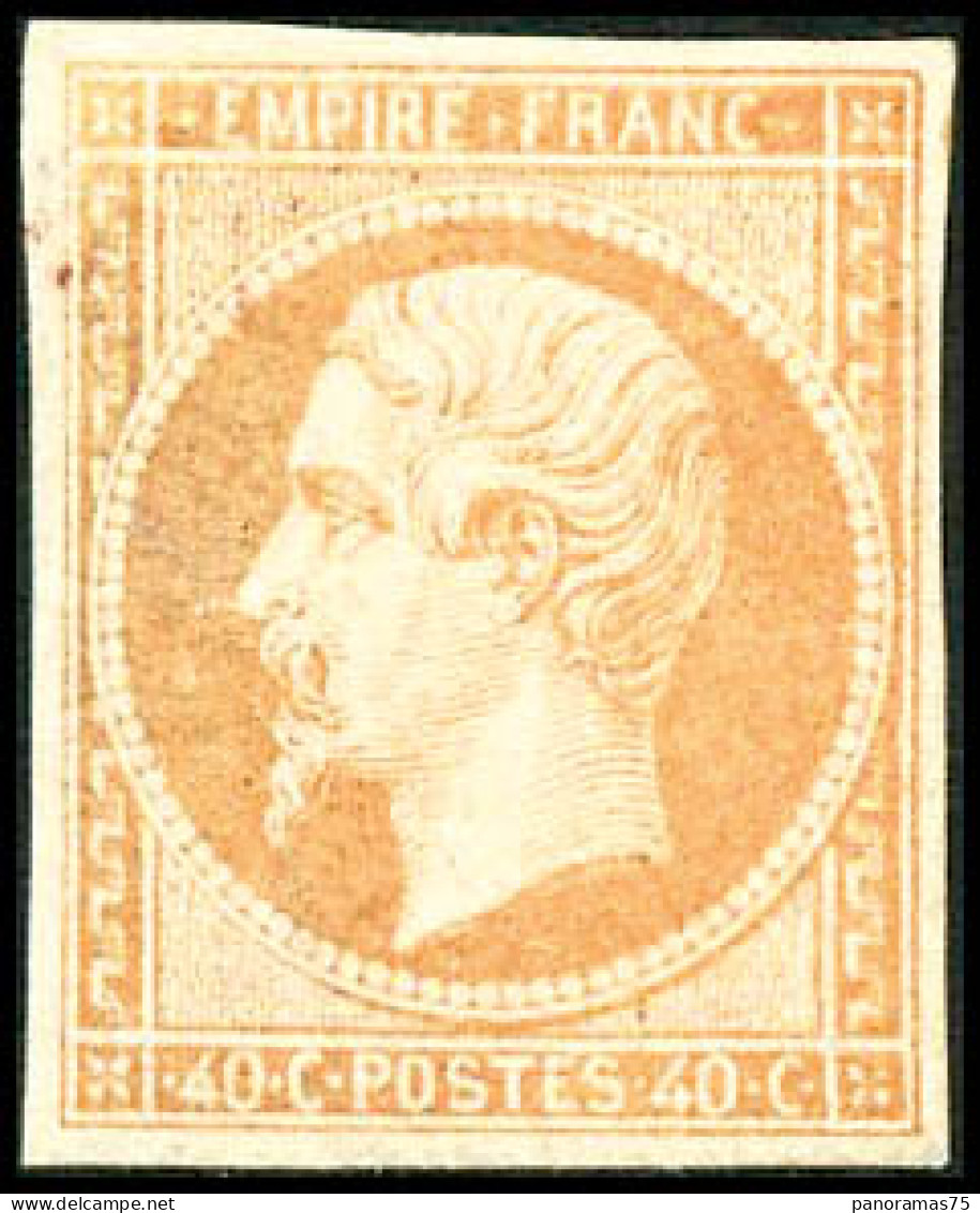 ** N°16b 40c Orange S/paille - B - 1853-1860 Napoleon III