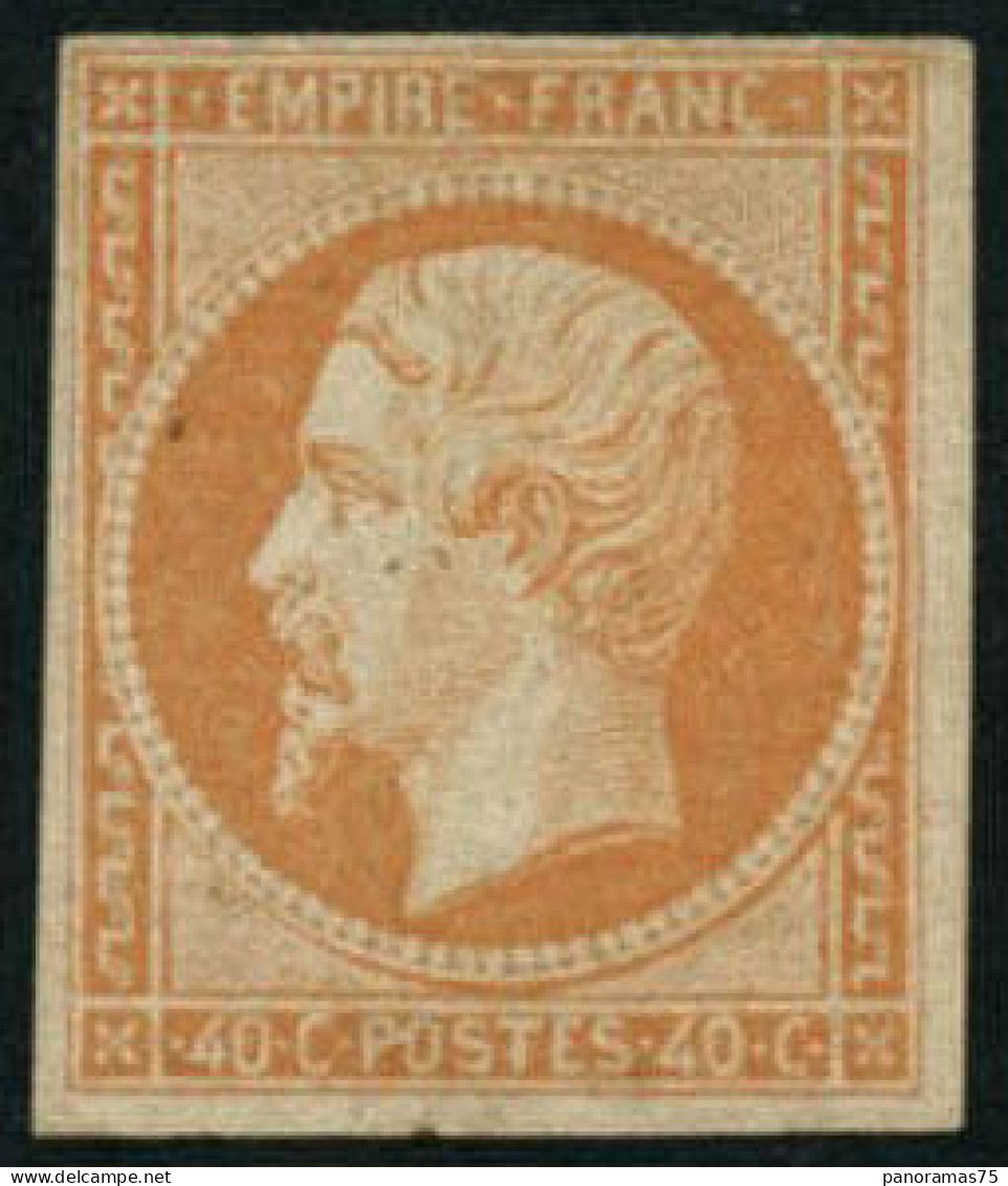 ** N°16b 40c Orange S/paille, Signé Calves - TB - 1853-1860 Napoléon III.