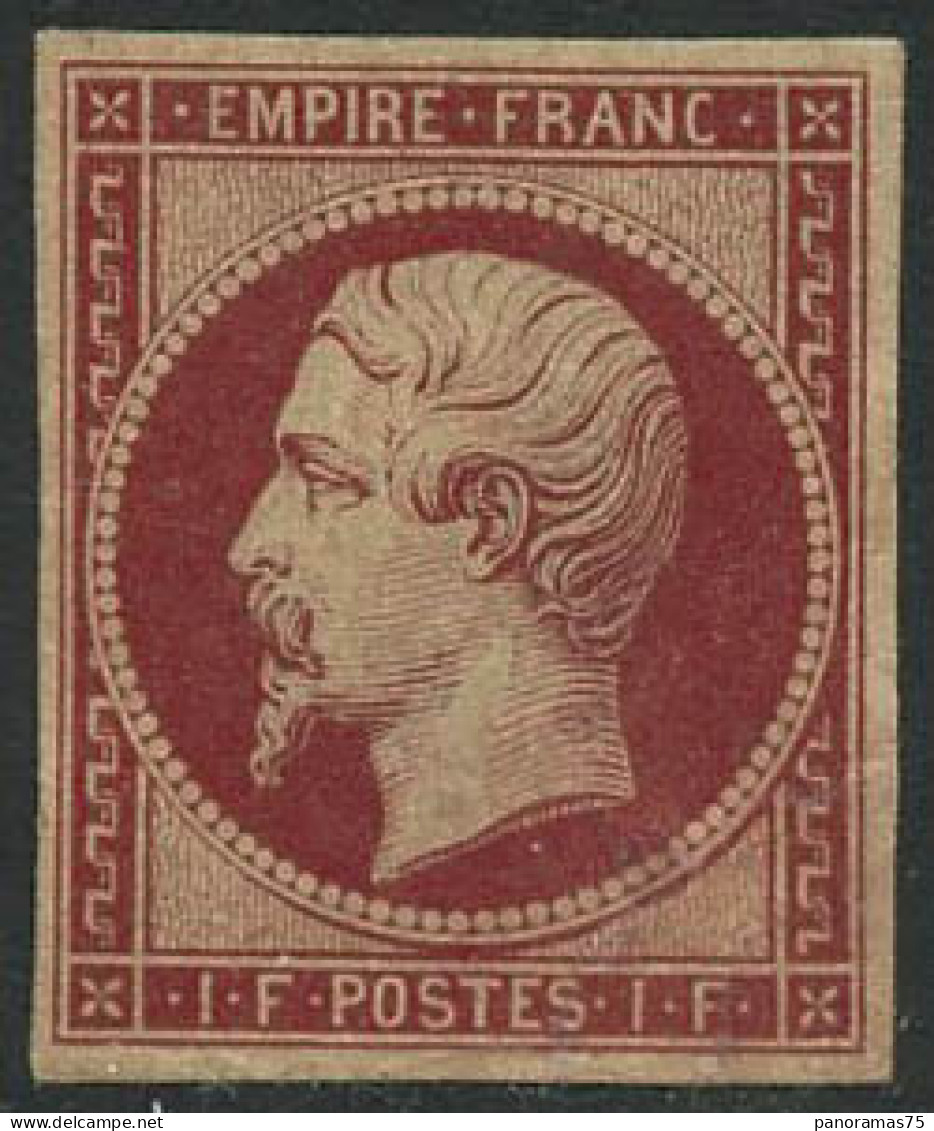 ** N°18d 1F Carmin, Reimp Luxe - TB - 1853-1860 Napoleone III