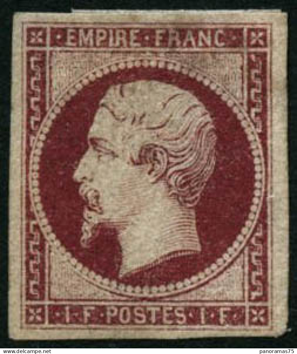 * N°18g 1F Velours Par Endroits, Quelques Inégalités D'épaisseur De Papier D'origine, Nuance Exceptionnelle - B - 1853-1860 Napoléon III.
