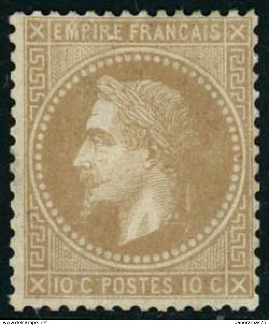 ** N°28A 10c Bistre, Type I Signé Calves - TB - 1863-1870 Napoléon III Lauré