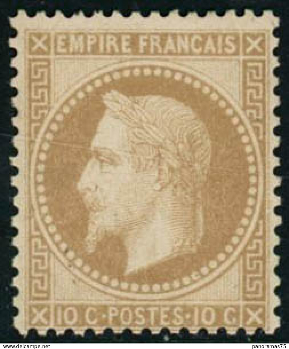 ** N°28B 10c Bistre, Type II - TB - 1863-1870 Napoleone III Con Gli Allori