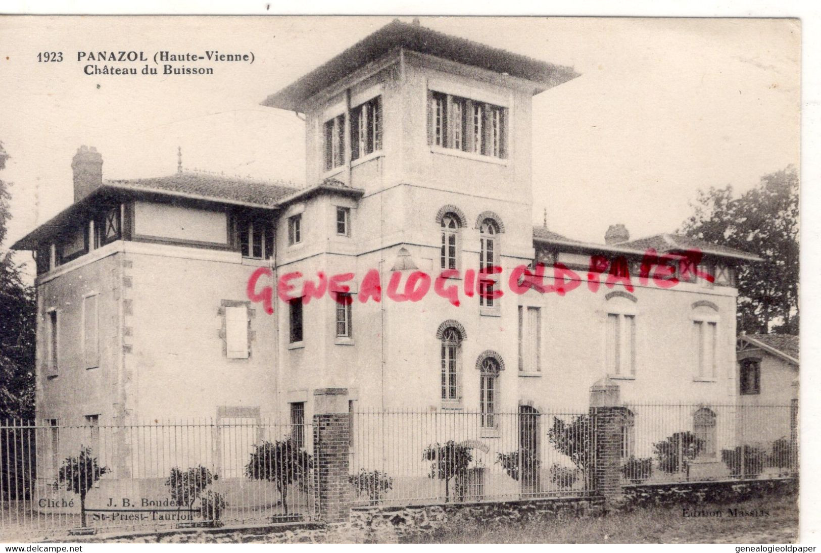 87- PANAZOL - CHATEAU DU BUISSON   RARE - Panazol