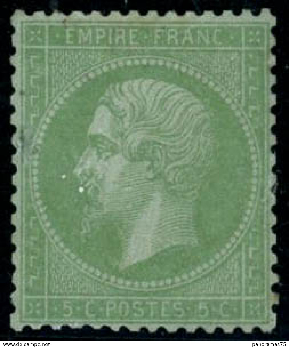 ** N°35 5c Vert Pâle S/bleu, Pièce De Luxe, Signé Robineau - TB - 1863-1870 Napoléon III Lauré