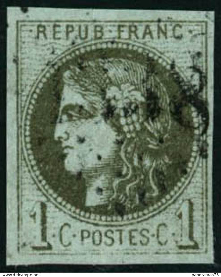 Obl. N°39C 1c Olive R3 - TB - 1870 Emisión De Bordeaux